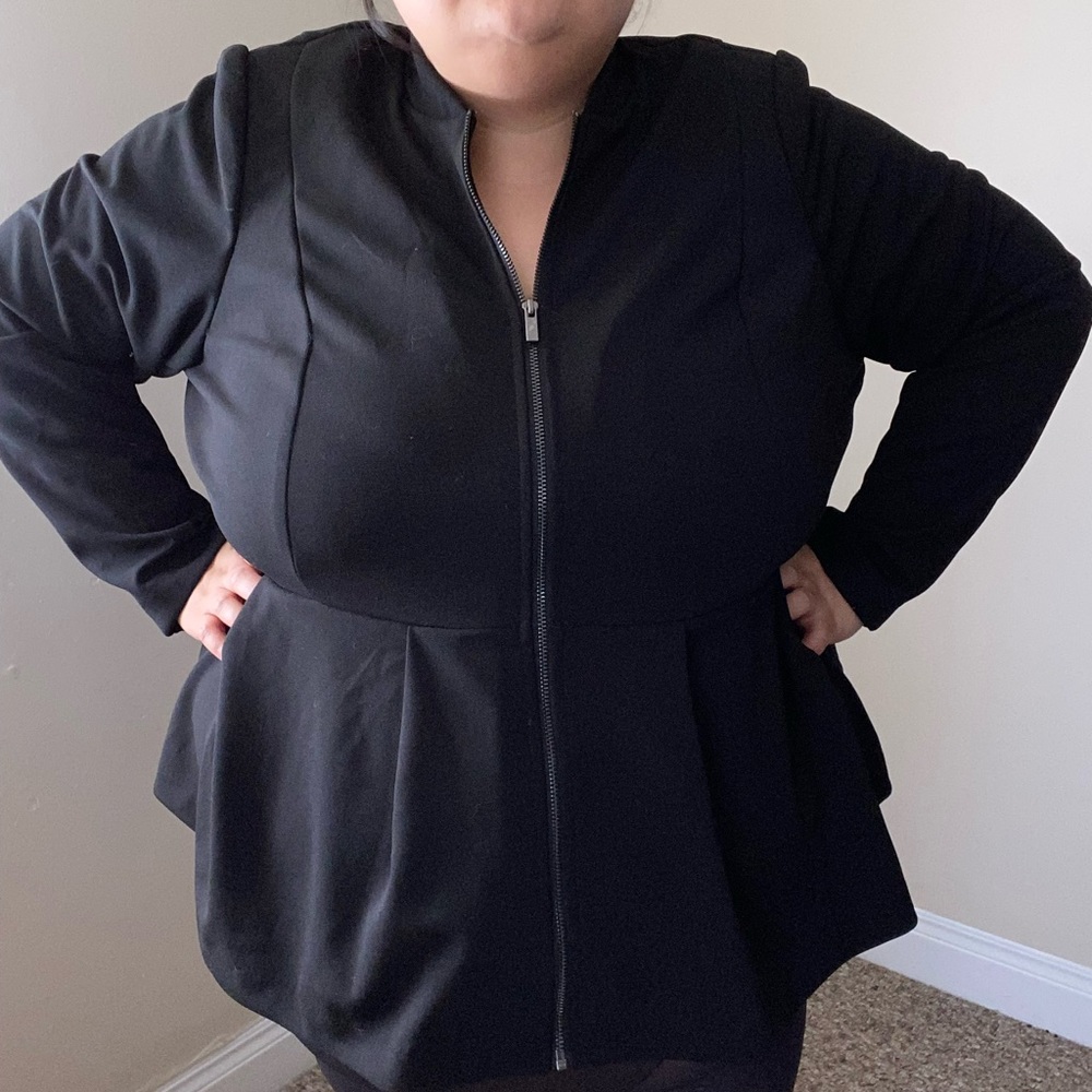 Black peplum jacket